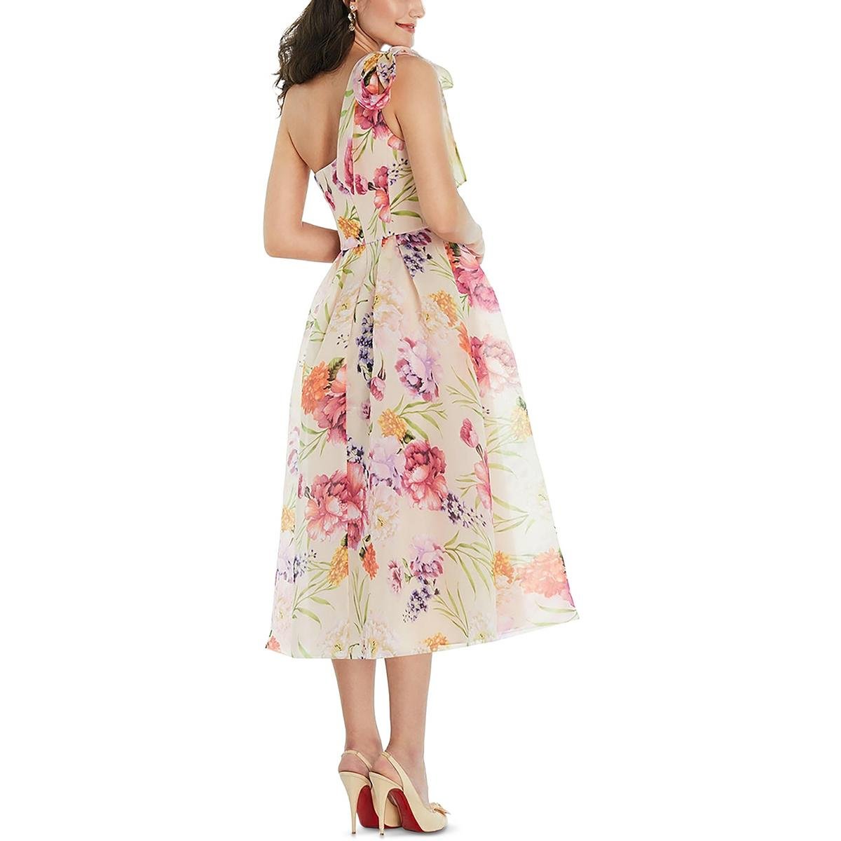 Alfred Sung Womens Floral Print Midi Dress - Image 2
